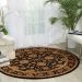 Nourison Home Living Treasures Black 7’10” x Round Room Scene