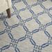 Nourison Home Country Side Ivory Blue 5'3" x Round Room Scene
