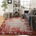 Nourison Home Symmetry Beige/Red 3'9" x 5'9" Room Scene