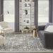 Nourison Home Lennox Charcoal/Ivory/Blue 9' x 12' Room Scene