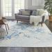 Nourison Home Jubilant Ivory Blue 7'10" x 9'10" Room Scene