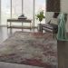 Nourison Home Artworks Seafoam/Brick 5'6" x 8' Room Scene
