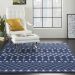 Nourison Home Grafix Navy Room Scene