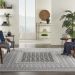Nourison Home Key Largo Dark Grey 7'10" x 9'10" Room Scene