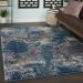 Nourison Home Fusion Blue Multi Colored 4' x 6' Room Scene