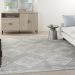 Nourison Home Quarry Grey/Ivory/Blue 6'7" x 9'6" Room Scene