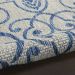 Nourison Home Country Side Ivory Blue 5'3" x Round Room Scene