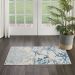 Nourison Home Jubilant Ivory Blue 2' x 4' Room Scene