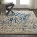 Nourison Home Fusion Cream/Blue 5'3" x 7'3" Room Scene