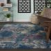 Nourison Home Fusion Blue Multi Colored 4' x 6' Room Scene