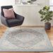 Nourison Home Tranquil Light Grey Multicolor 6' x 9' Room Scene
