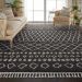Nourison Home Moroccan Shag Charcoal 7'10" x 10'6" Room Scene