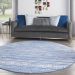 Nourison Home Whimsicle Light Blue Ivory 8' x Round Room Scene