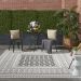 Nourison Home Key Largo Dark Grey 7'10" x 9'10" Room Scene