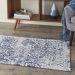 Nourison Home Damask Ivory/Navy Room Scene