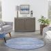 Nourison Home Whimsicle Light Blue Ivory 5' x Round Room Scene