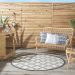 Nourison Home Country Side Ivory/Charcoal 5'3" x Round Room Scene