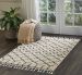 Nourison Home Moroccan Shag Cream 3'11" x 6'7" Room Scene