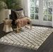 Nourison Home Moroccan Shag Cream 5'3" x 7'11" Room Scene