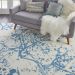 Nourison Home Jubilant Ivory Blue 7'10" x 9'10" Room Scene