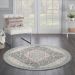 Nourison Home Tranquil Light Grey Multicolor 5'3" x Round Room Scene
