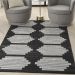 Nourison Home Modern Passion Blk/Grey 5'3" x 7'3" Room Scene