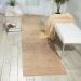 Nourison Home Silk Elements Beige 2'5" x 10' Runner Room Scene
