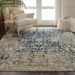 Nourison Home Fusion Cream/Blue 7'10" x 10'6" Room Scene