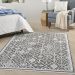 Nourison Home Lennox Charcoal/Ivory/Blue 4' x 6' Room Scene