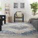 Nourison Home Quarry Blue/Grey 8'10" x 11'10" Room Scene