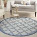 Nourison Home Country Side Ivory Blue 5'3" x Round Room Scene