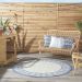 Nourison Home Country Side Ivory Blue 5'3" x Round Room Scene