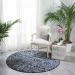 Nourison Home Somerset Navy 5'6" x Round Room Scene