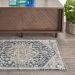 Nourison Home Quarry Ivory Blue 2'2" x 3'9" Room Scene