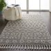 Nourison Home Moroccan Shag Silver 3'11" x 6'7" Room Scene