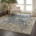 Nourison Home Fusion Cream/Blue 7'10" x 10'6" Room Scene