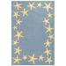 Liora Manne Capri Starfish Border Blue Collection