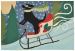 Liora Manne Frontporch Sledding Dog Multi Collection