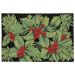 Liora Manne Frontporch Hollyberries Black Collection