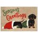 Liora Manne Frontporch Dachsund Greetings Neutral Collection