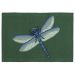Liora Manne Frontporch Garden Dragonfly Green Collection