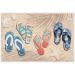 Liora Manne Impressions Beachside Flip Flops Natural Collection