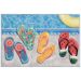Liora Manne Impressions Poolside Flip Flops Multi Collection