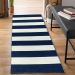 Liora Manne Sorrento Rugby Stripe Navy Room Scene