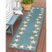 Liora Manne Capri Starfish Border Aqua Room Scene