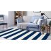 Liora Manne Sorrento Rugby Stripe Navy Room Scene