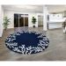 Liora Manne Capri Coral Border Navy Room Scene