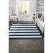 Liora Manne Sorrento Rugby Stripe Navy Room Scene