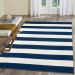 Liora Manne Sorrento Rugby Stripe Navy Room Scene