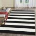 Liora Manne Sorrento Rugby Stripe Black Room Scene